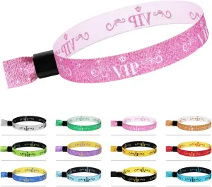 100 Colored Wristbands - Lightweight Pink Concert Party Wrist Straps