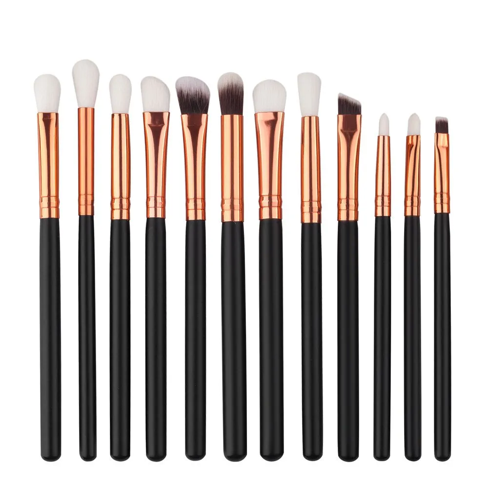12 x Makeup Brushes Set Foundation Powder Eyeshadow Eyeliner Lip Brush Tool Foundation Blending Brush with Case