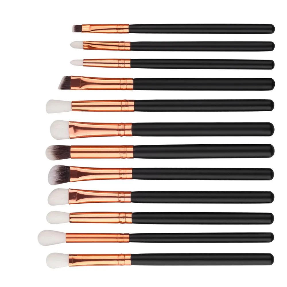 12 x Makeup Brushes Set Foundation Powder Eyeshadow Eyeliner Lip Brush Tool Foundation Blending Brush with Case