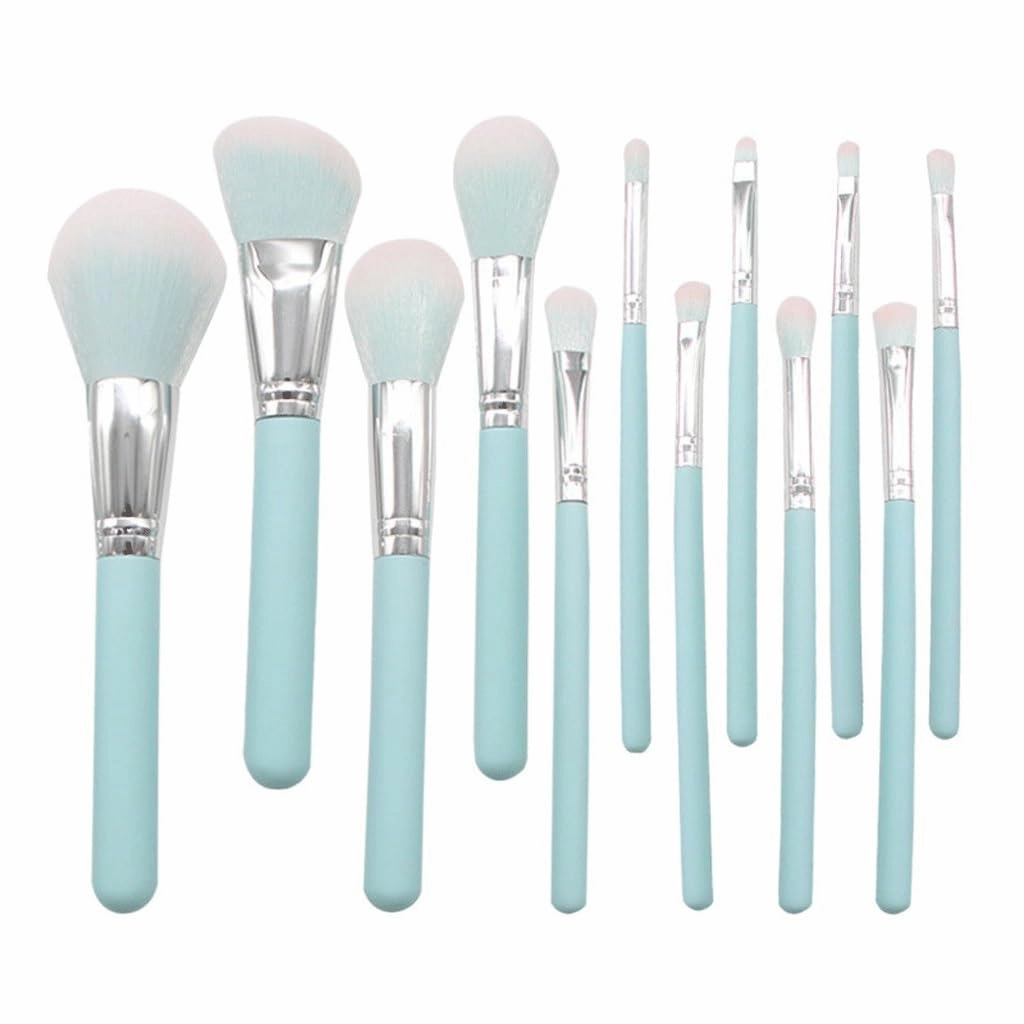 12 pieces of makeup brushes, makeup tools, foundation make-up, eye shadow, complete set(E)