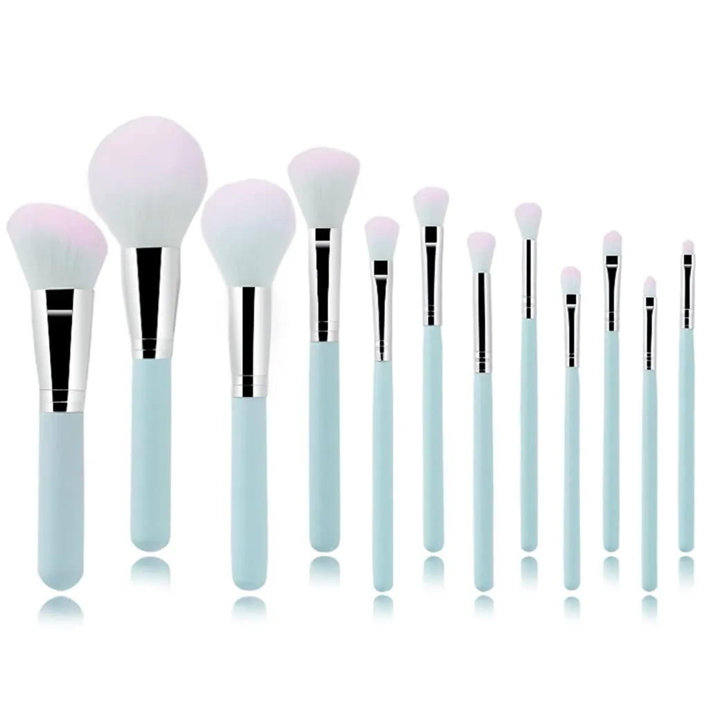 12Pcs Makeup Brushes Set Cosmetic Foundation Powder Blush EyeShadow Lip Blend Wooden Make Up Brush Tool Kit