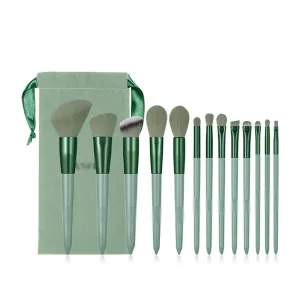 13 PCs Makeup Brushes Set Soft Concealer Eyeshadow Foundation Blush Lip Eyebrow Brushes Set for Face Make-up Cosmetic Tools Kit(Gray)