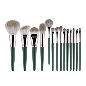 14Pcs Makeup Brushes Set Cosmetic Foundation Powder Blush Eye Shadow Lip Blend Wooden Make Up Brush Beauty Tool Kit
