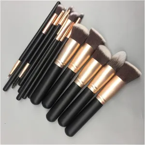14pcs Makeup Brushes Set for Foundation Powder Blusher Lip Eyebrow Eyeshadow Eyeliner Brush Cosmetic Tool