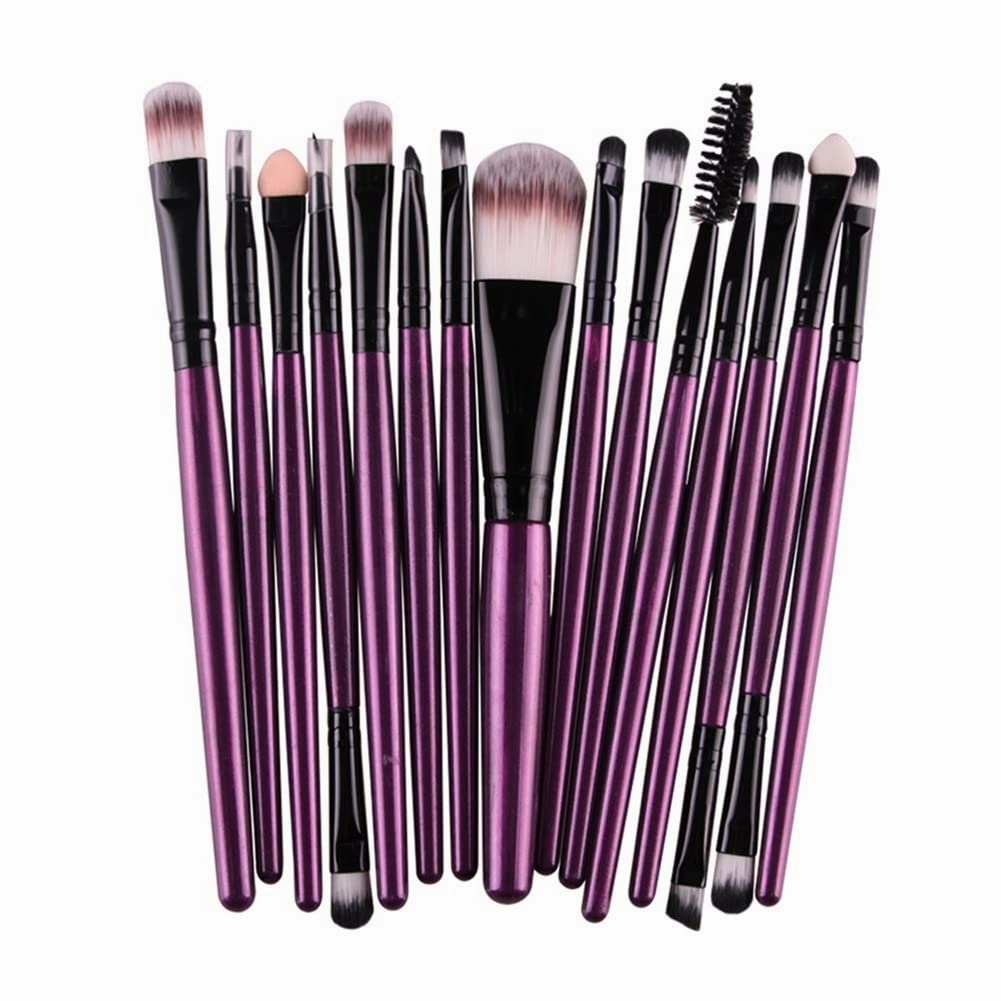 15-piece Makeup Brush Set Eye Shadow Foundation Powder Eyeliner Eyelash Lip Makeup Brush Cosmetic Beauty Tool Set (Color : Style 5)