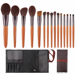 15 piece suit beech yellow rod eye shadow powder powder blusher halo dyed wool hair