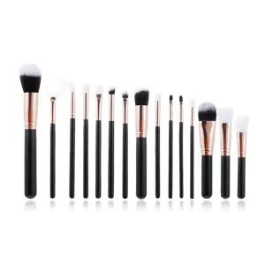15Pcs Makeup Brushes Set Cosmetic Foundation Powder Blush EyeShadow Lip Blend Wooden Make Up Brush Tool Kit