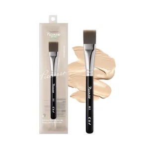 163 Foundation Brush – Dense Makeup Brush for Liquid & Cream Foundation, Soft Synthetic Bristles for Flawless Coverage and Face Makeup, Professional Korean Beauty Tool for Daily