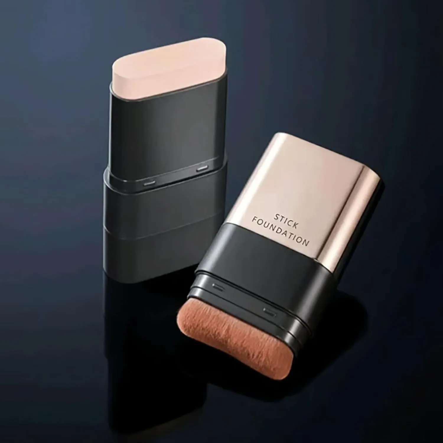 2 in 1- Luxury Anti-Wrinkle Foundation Stick, Instant Concealing Foundation Stick with Built-In Brush, Korea Flawless Eraser Foundation Stick, Natural Matte Foundation Stick (Natural, 20g)