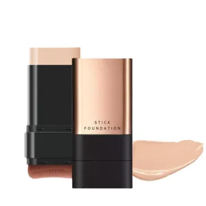 2 in 1- Luxury Anti-Wrinkle Foundation Stick, Instant Concealing Foundation Stick with Built-In Brush, Korea Flawless Eraser Foundation Stick, Natural Matte Foundation Stick (Natural, 20g)