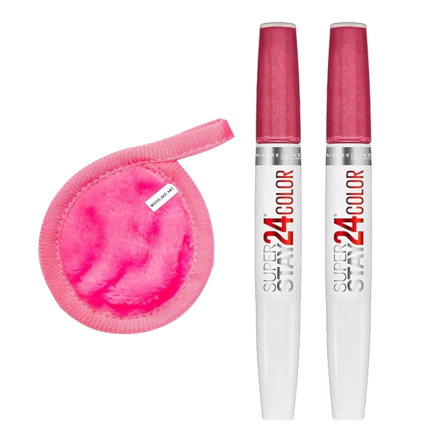 2-Step Liquid Lipstick, Timeless Rose, Long-Lasting Lip Color With Conditioning Balm, Transfer-Resistant, Up To 24Hr Wear, Bundled With Makeup Cleansing Cloth [2-Pack]