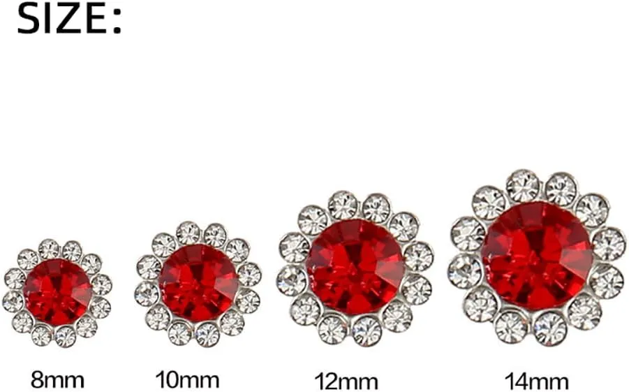 200 Pcs Glass Crystal Sew on Rhinestones for Crafting, 8 mm Gems for Sewing,Shiny Sunflower Rhinestones with Gold Claw for Jewels Making Clothing Shoes Wedding DIY,Dark Pink
