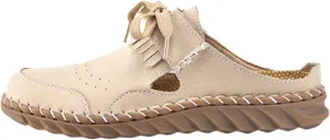 2025 Closed Toe Shoes for Women Comfortable Non-Slip Home Walking Footwear Breathable Slip-On Slides Summer Beach Vacation Slippers Indoor/Outdoor Ladies Dressy Flats Casual Shoe