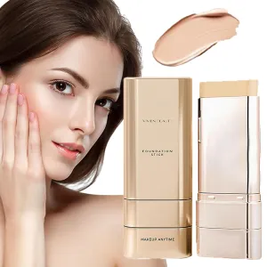 2025 NEW Vivien Beauty Foundation Stick - Vivien Beauty, 2 in 1 Vivienbeauty Foundation, Vivien Foundation Stick, Hydrating Lightweight Foundation Stick with Brush For All Skin Types (#02, 1pc)