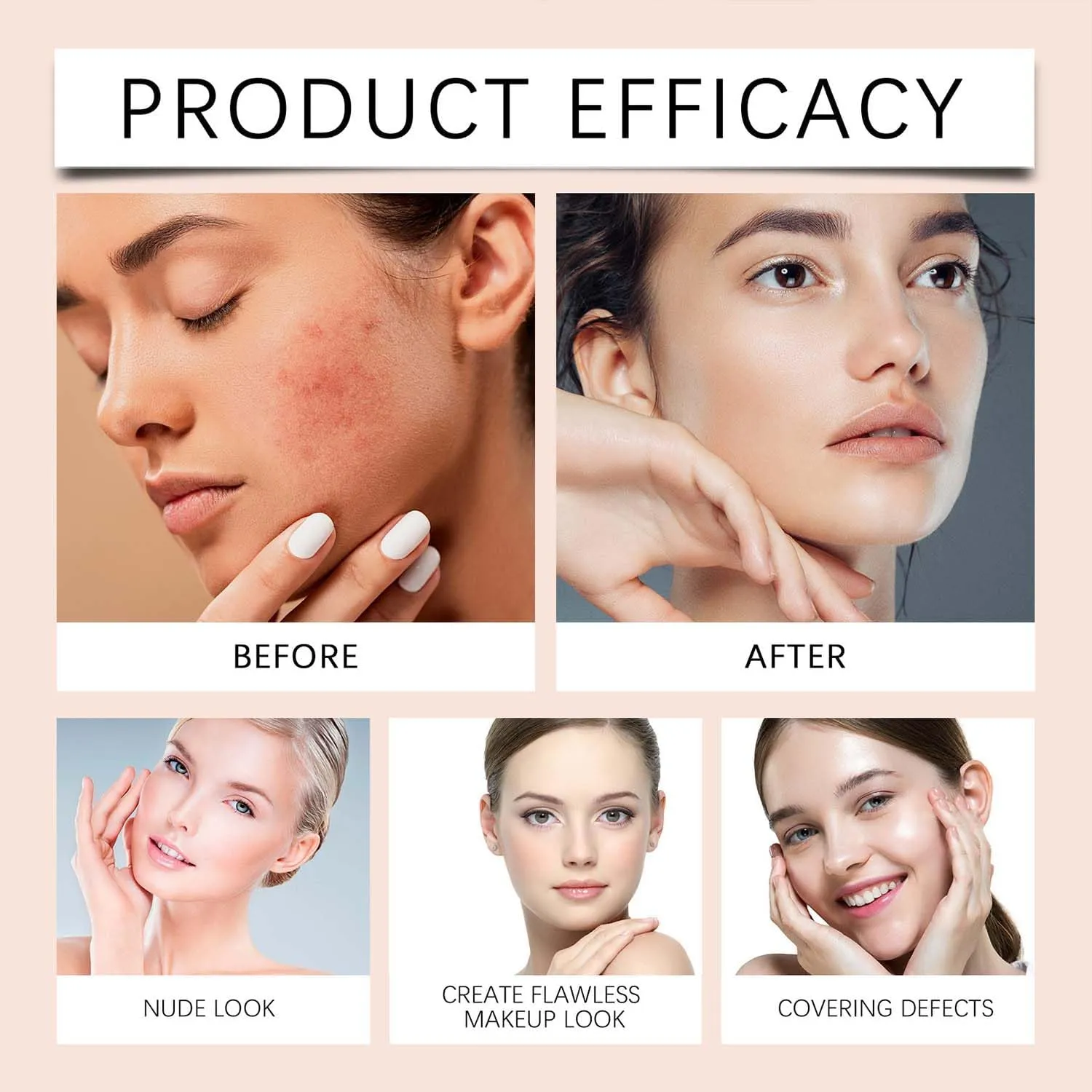 2025 NEW Vivien Beauty Foundation Stick - Vivien Beauty, 2 in 1 Vivienbeauty Foundation, Vivien Foundation Stick, Hydrating Lightweight Foundation Stick with Brush For All Skin Types (#02, 1pc)