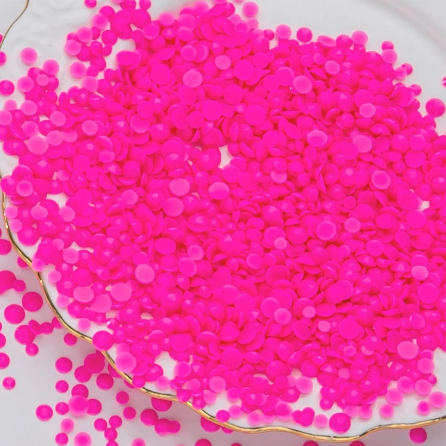 25000 Pcs Hot Pink Resin Flatback Rhinestone, 3 mm 4 mm 5 mm Jelly Resin Non Hotfix Rhinestones for Crafts DIY Design, Tumblers, Clothes, Makeup, Nail Art,Christmas Crafts
