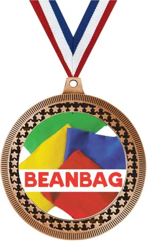 2.75" Bean Bag Medal Award, Bronze Vega Bean Bag Team Trophy Award Includes Free Neck Ribbon Prime