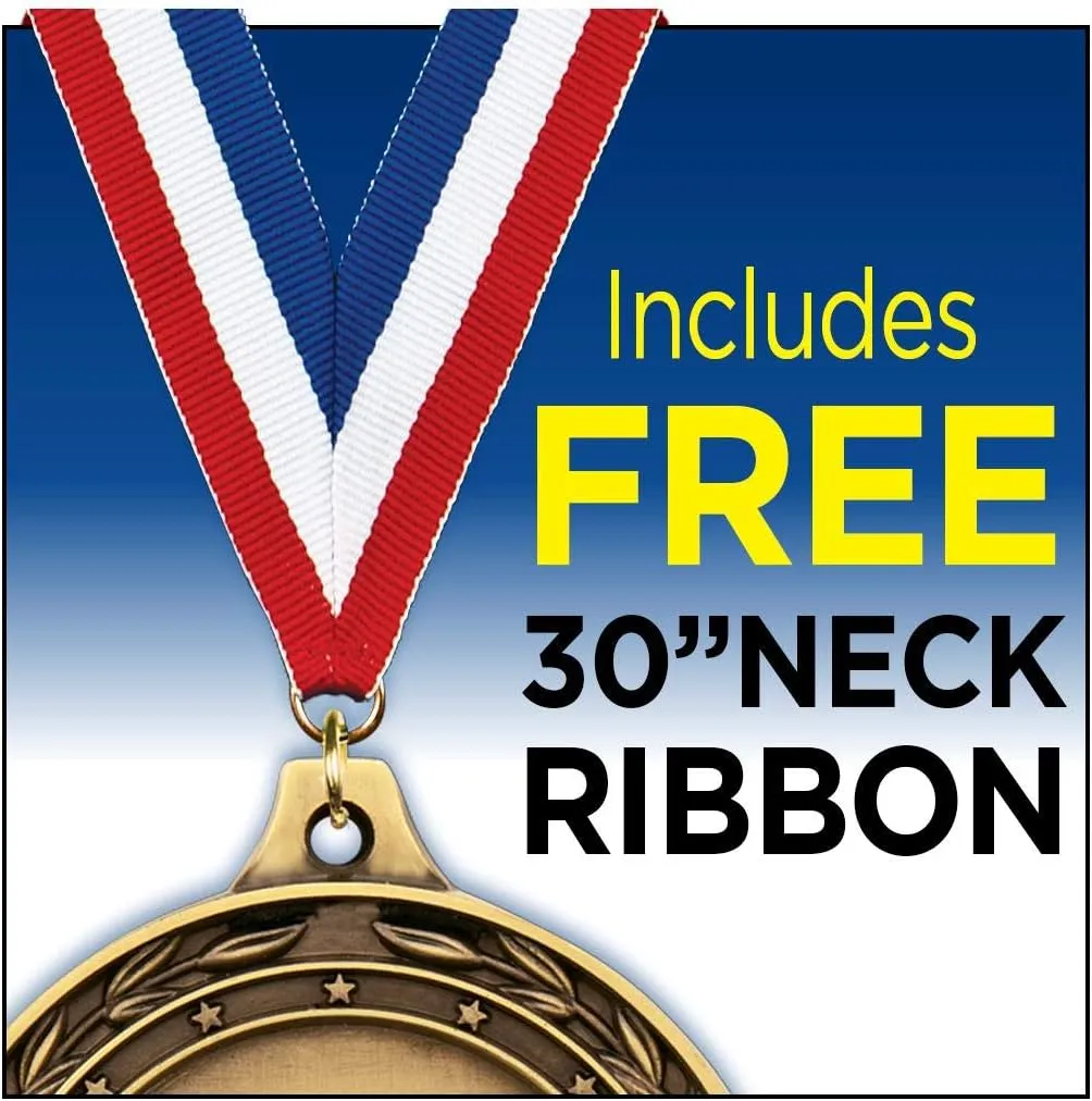 2.75" Bean Bag Medal Award, Gold Vega Bean Bag Team Trophy Award Includes Free Neck Ribbon Prime