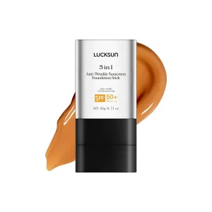 3-in-1 Anti-Wrinkle   Broad Spectrum SPF 50 Foundation Stick - Full Coverage, Flawless Finish, Lightweight Liquid Texture (#003, 0.71 Fl Oz (Pack of 1))