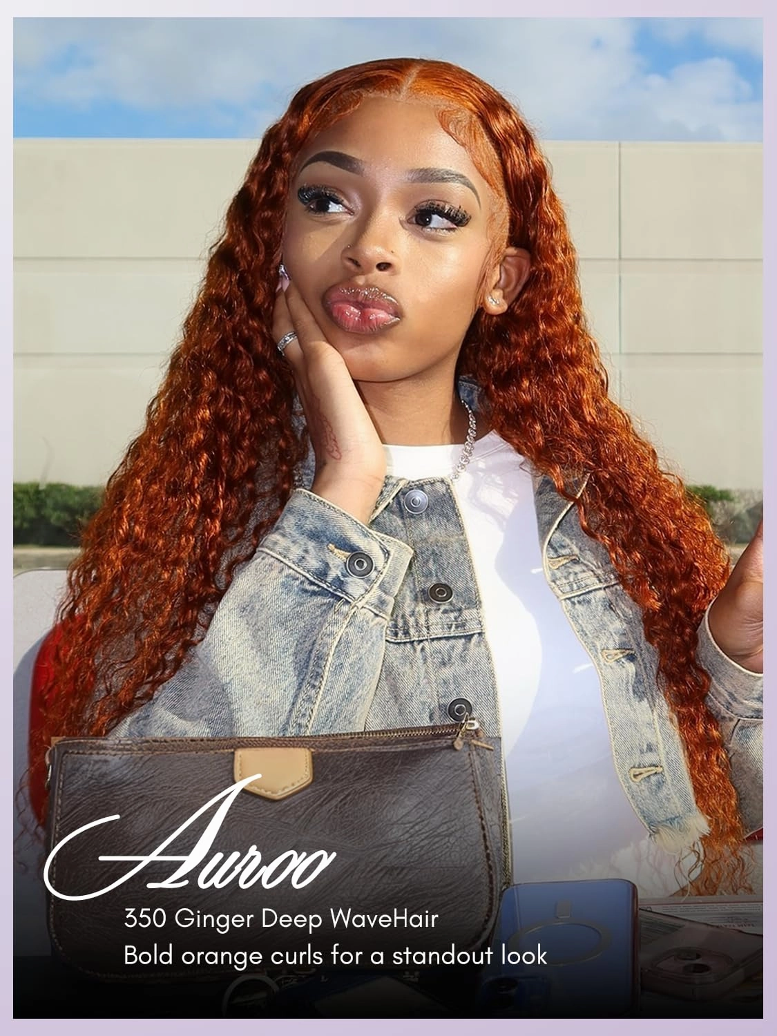 350 Ginger Deep Wave 3 Bundles with Frontal Human Hair Deals 10 12 14 10,10A 100% Virgin Brazilian Weaves Burnt Orange Curly Bundles with 13x4 HD Transparent Lace Frontal Pre Plucked Sew In Remy