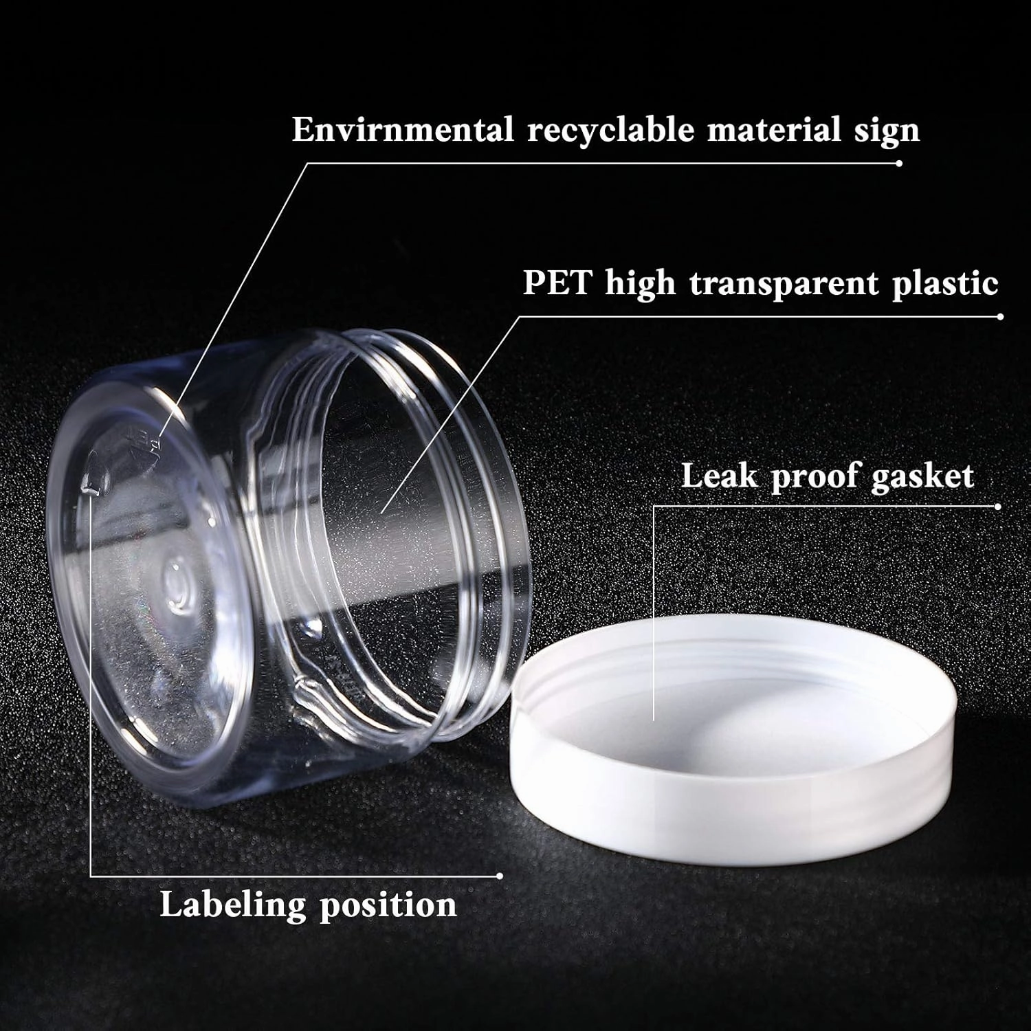 36 Pieces Plastic Jars with Lids Round Clear Container Leak Proof Airtight Cosmetic Small Empty Jars for Lotions Ointments Travel Toiletries Creams Make up Storage (1 oz, White)