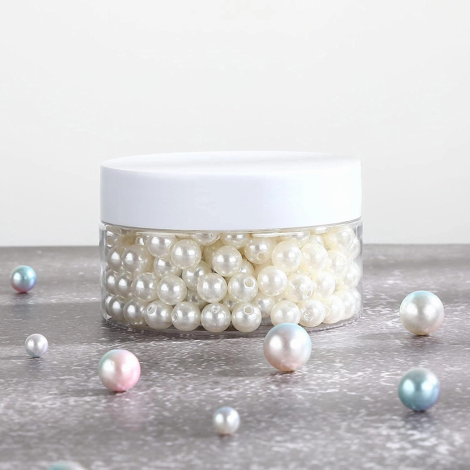 36 Pieces Plastic Jars with Lids Round Clear Container Leak Proof Airtight Cosmetic Small Empty Jars for Lotions Ointments Travel Toiletries Creams Make up Storage (1 oz, White)