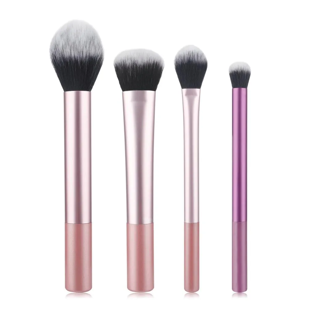 4 pcs of makeup brush sets, beginner powder brush, powder blusher brush, eye shadow brush, beauty tools
