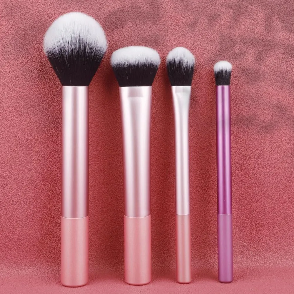 4 pcs of makeup brush sets, beginner powder brush, powder blusher brush, eye shadow brush, beauty tools