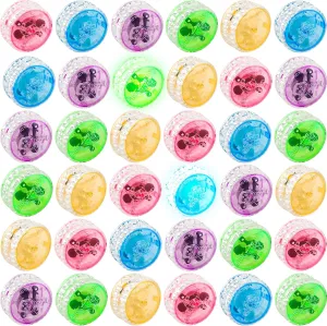40 Pack Led Light up Responsive Ball Beginner Level Colorful Yo-Yo Bearing Ball for Goodie Bag Fillers Birthday Party Favors Classroom Prizes