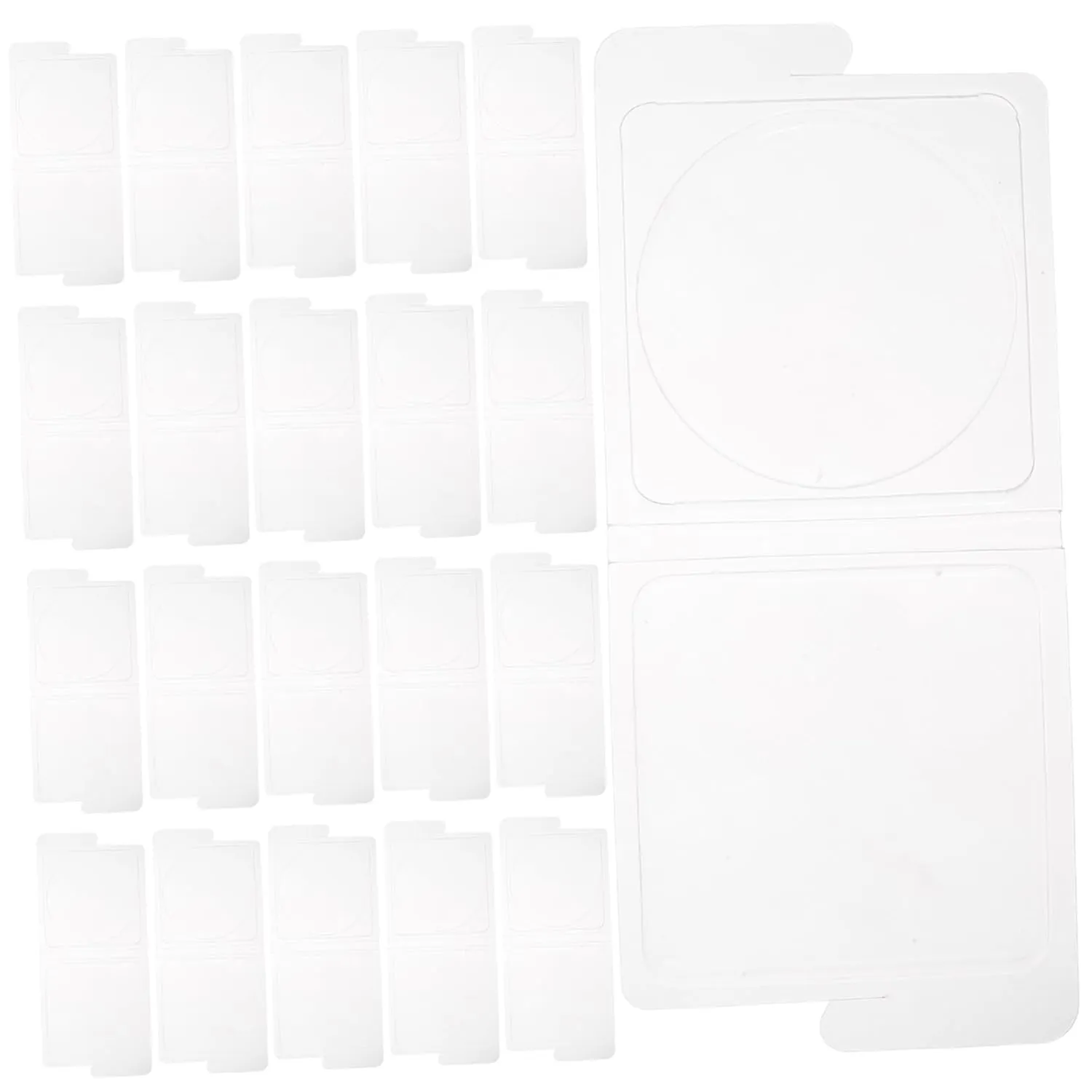 40pcs Transparent Blush and Highlighter Palette Refillable Empty Makeup Container for Custom Eyeshadow and Cosmetic Projects Elegant Display for Handmade Beauty Products