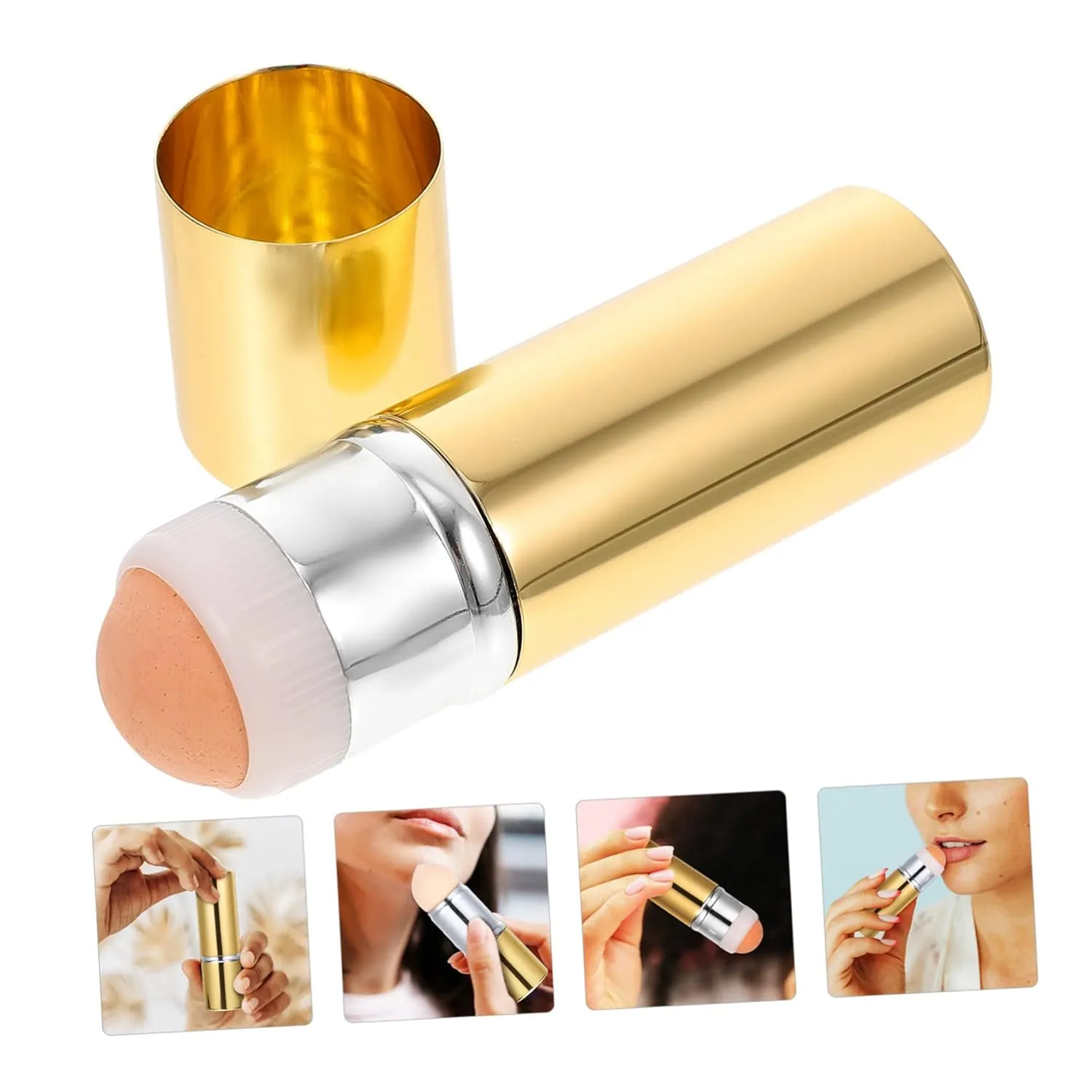 4pcs Absorbing Roller Stick Dual-use Makeup Sponge Oil Control Tool for Oily Skin Portable Facial Roller for Lightweight Design Reusable