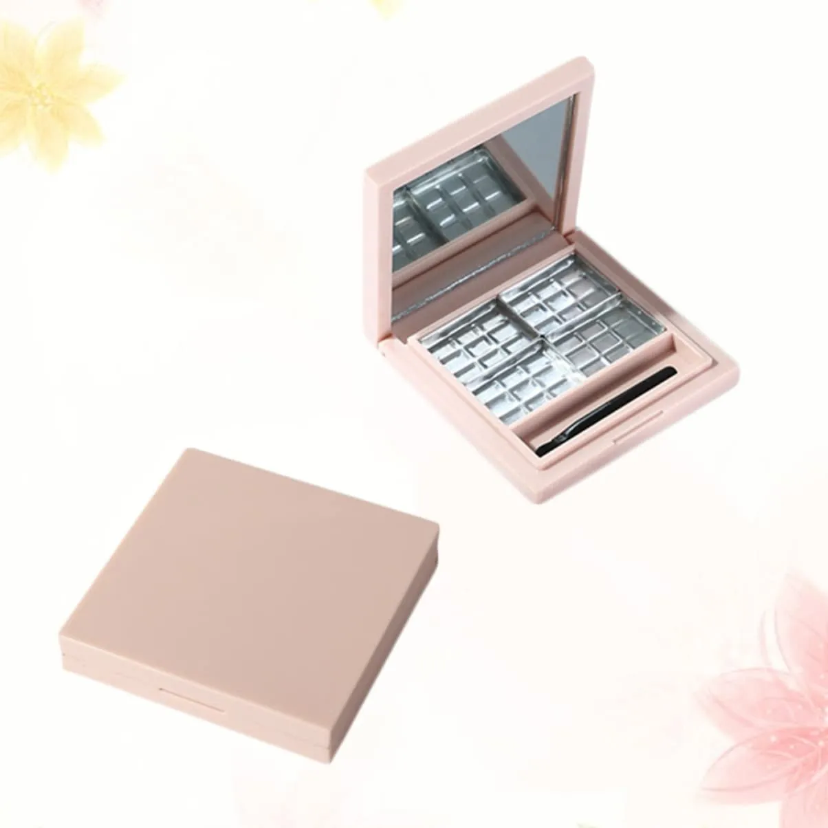 4pcs Empty Eyeshadow Palette Mirror Makeup Storage Box for Women Girls Design for Versatile Eye Makeup Organization