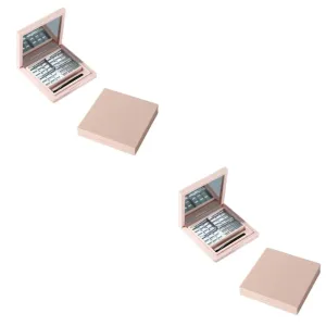 4pcs Empty Eyeshadow Palette Mirror Makeup Storage Box for Women Girls Design for Versatile Eye Makeup Organization