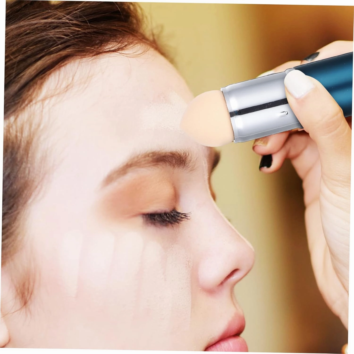4pcs Oil-absorbing Volcanic Roller Stick Makeup Sponge for Instant Skin Care Dual-use Facial Oil Control Tool for Oily Skin Comfortable Massage Function Practical Makeup