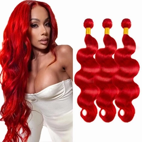5DL RED BB 14 16 18 inch Hair Extensions