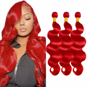5DL RED BB 18 20 22 inch Hair Extensions