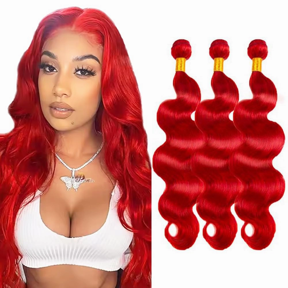 5DL RED BB 24 26 28 inch Hair Extensions