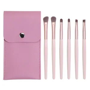 6 x cosmetic brush set, portable, with eye shadow, eyebrow brush, eye makeup tool(D,Pack)