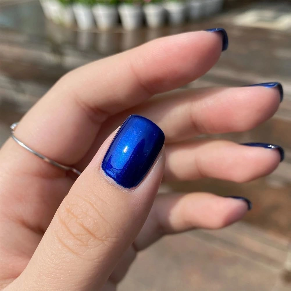 6 Colors Nail Polish, 12ml×6 Quick Dry Nail Lacquer, Super Lustrous Nail Enamel Polish, Shimmer Iridescent Ultrachrome Nail Art Varnish, 0.41 fl oz