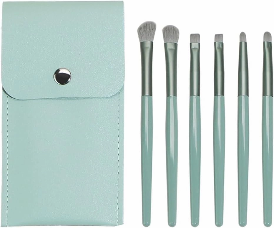 6 x cosmetic brush set, portable, with eye shadow, eyebrow brush, eye makeup tool(3,Pack)