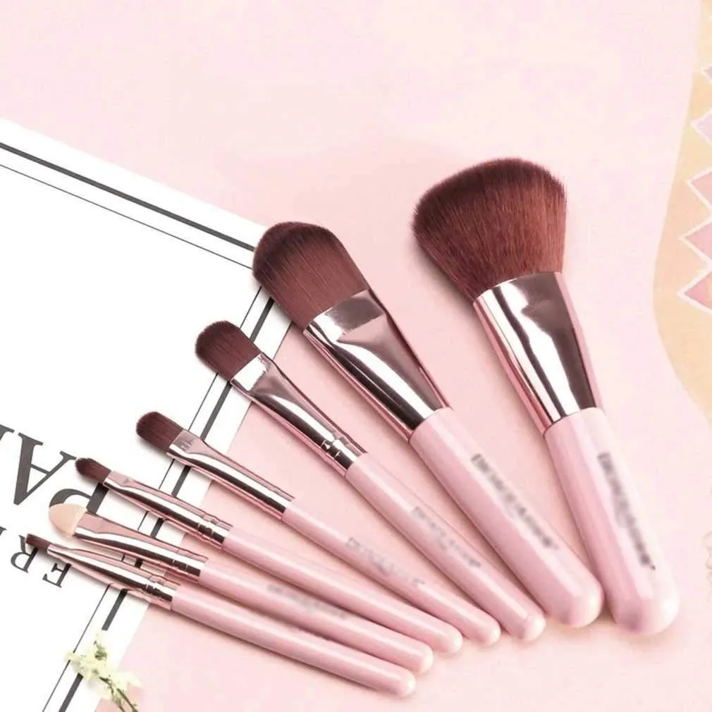 7 Pcs/SetProfessional Women Makeup Brushes Face Cosmetic Beauty Eye Shadow Foundation Blush Brush Tools (black)