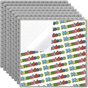 8 Packs Peel-and-Stick Large Baseplates for Tables/Walls, Classic Big Adhesive Plates for Building Blocks - Compatible with Major Brands Big & Large Blocks, Grey