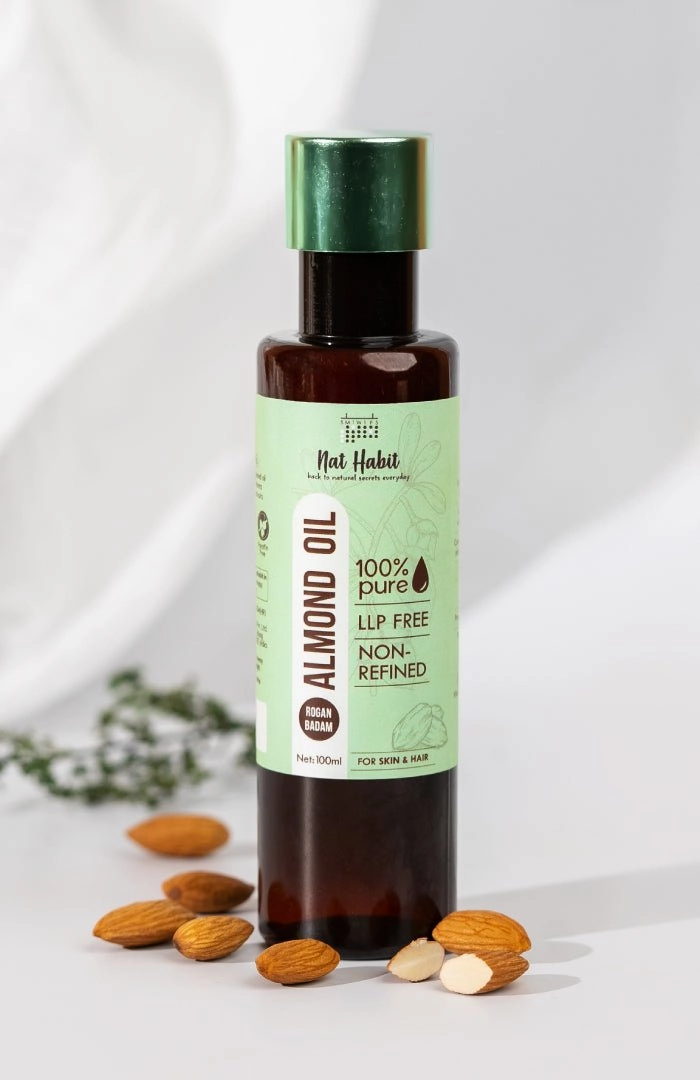 <strong>Pure Almond <i>(Badam)</i> Oil</strong><br><i>Non-Refined, LLP Free</i>