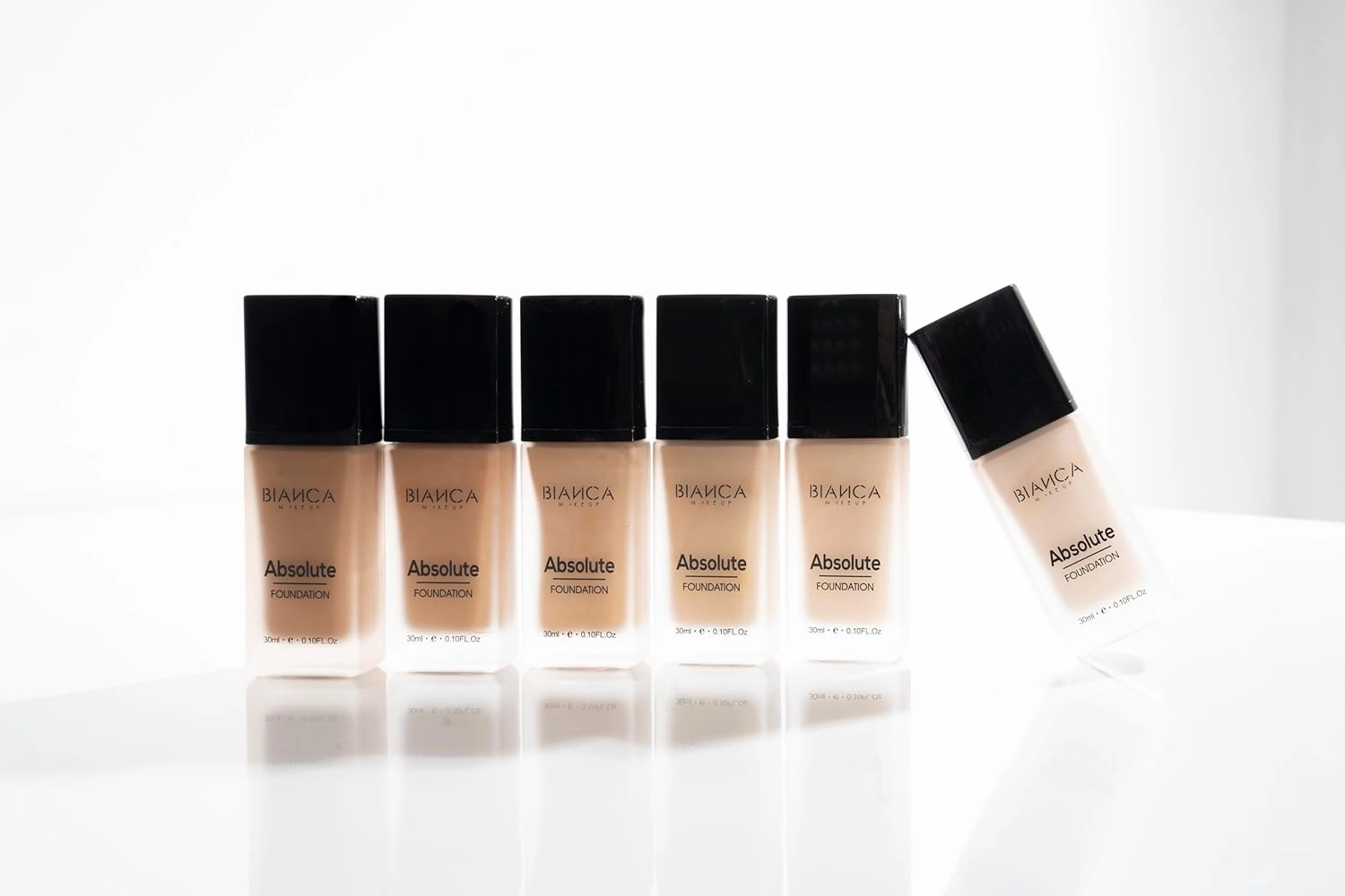 Absolute Foundation | Bianca Makeup | Liquid Foundation with Full Coverage | Shine and Oil Control | 24-hour Wear | Water and Humidity Resistant | Various Shades (Sand, 0.10 Fl Oz)