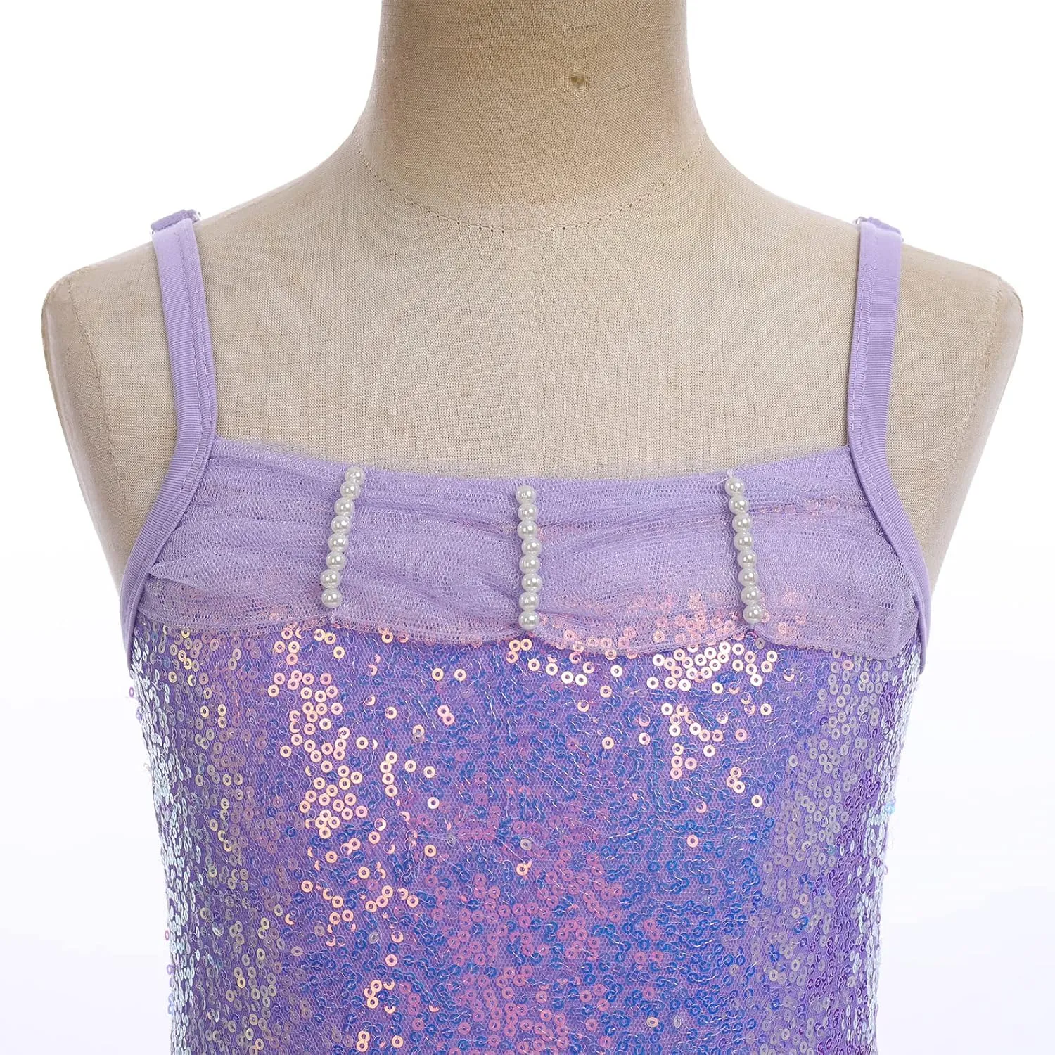 AFAVOM Toddler Kid Girls Sequins Fringes Camisole Ballet Dance Dress Glitter Feather Tutu Skirted Leotard Ballerina Dancewear