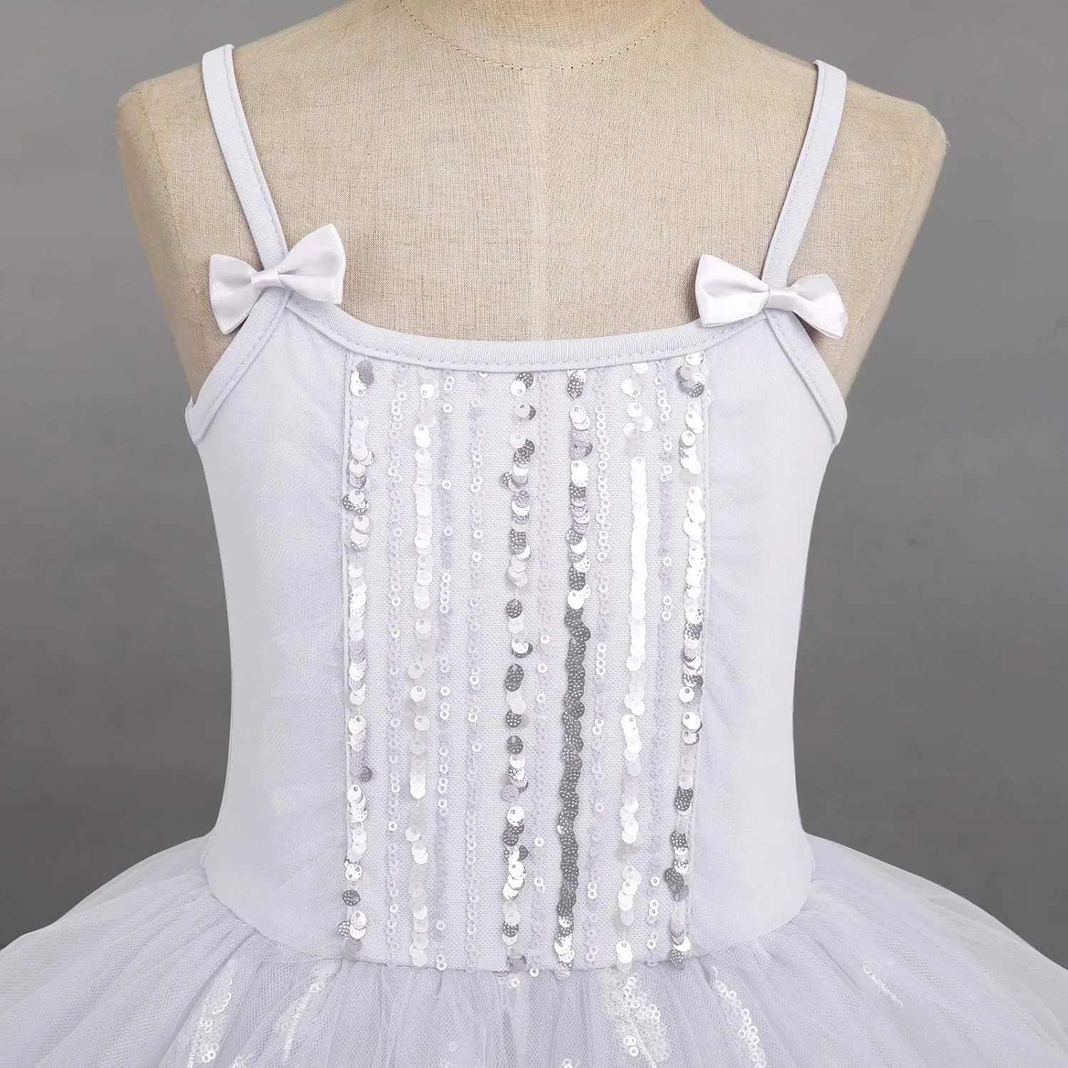 AFAVOM Toddler Kid Girls Sequins Fringes Camisole Ballet Dance Dress Glitter Feather Tutu Skirted Leotard Ballerina Dancewear