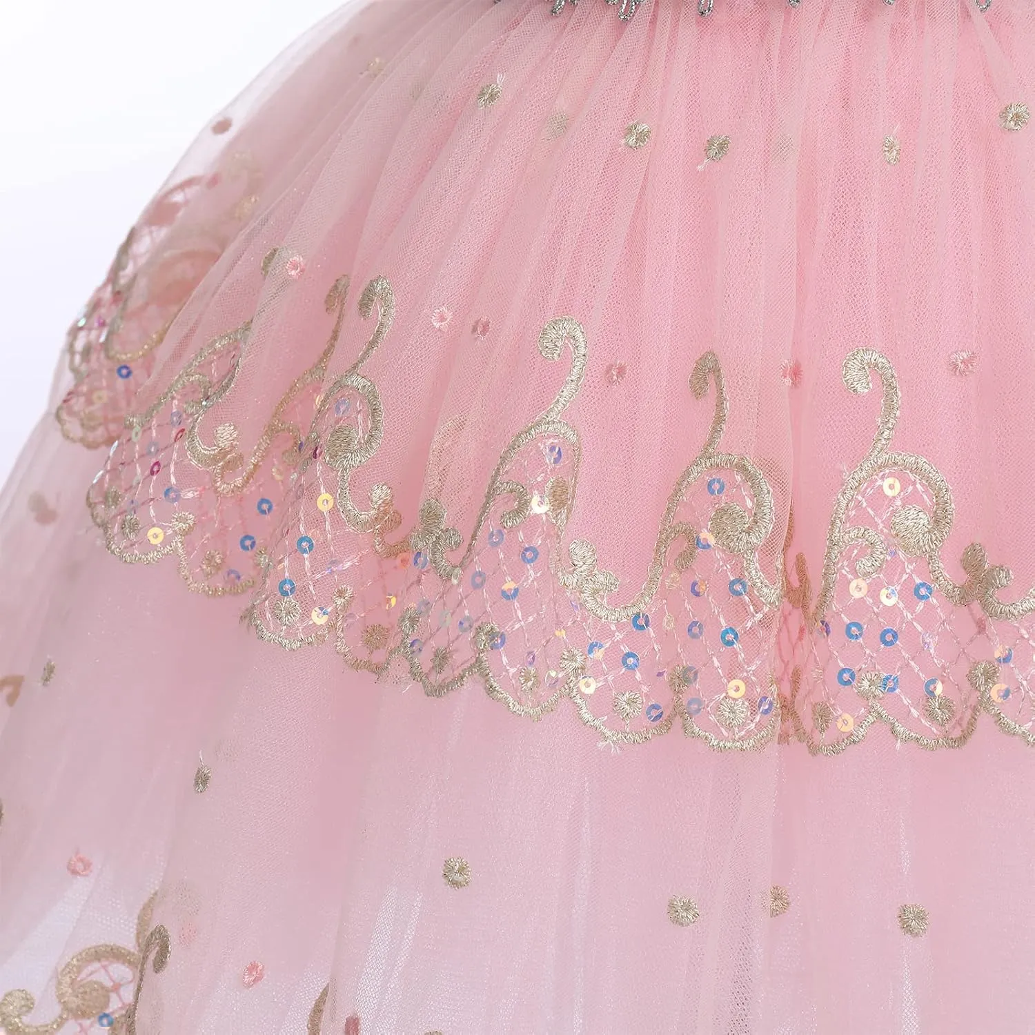 AFAVOM Toddler Kid Girls Sequins Fringes Camisole Ballet Dance Dress Glitter Feather Tutu Skirted Leotard Ballerina Dancewear
