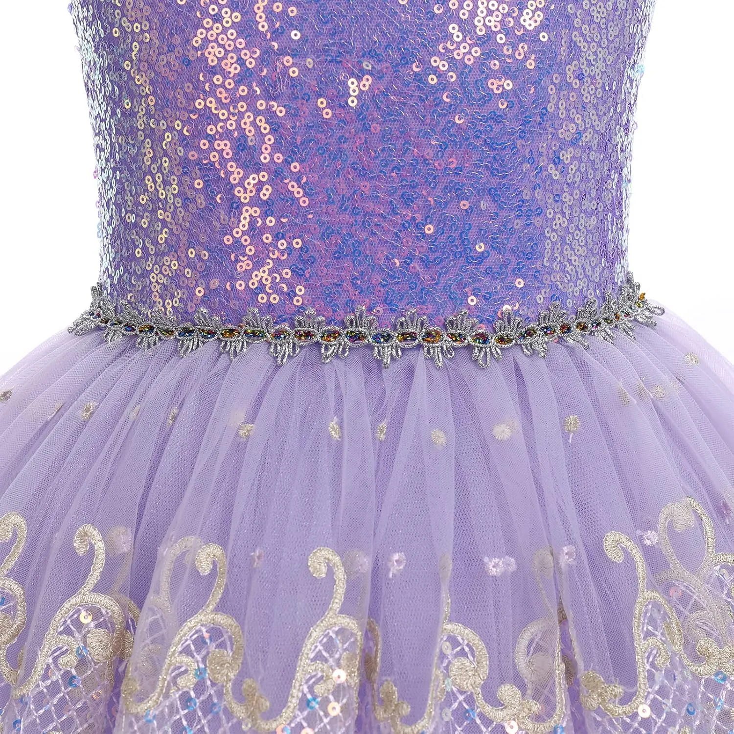 AFAVOM Toddler Kid Girls Sequins Fringes Camisole Ballet Dance Dress Glitter Feather Tutu Skirted Leotard Ballerina Dancewear