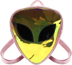 AIBEARTY Alien Backpack Holographic Triangle Rucksack Casual Bag (Pink)