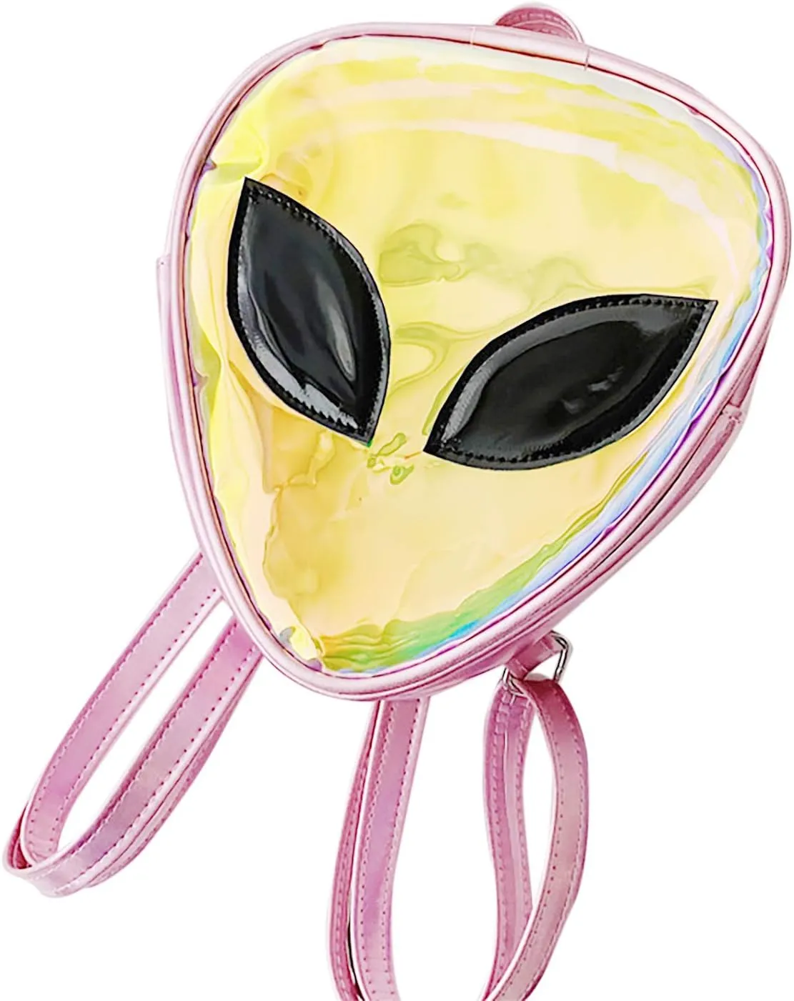 AIBEARTY Alien Backpack Holographic Triangle Rucksack Casual Bag (Pink)
